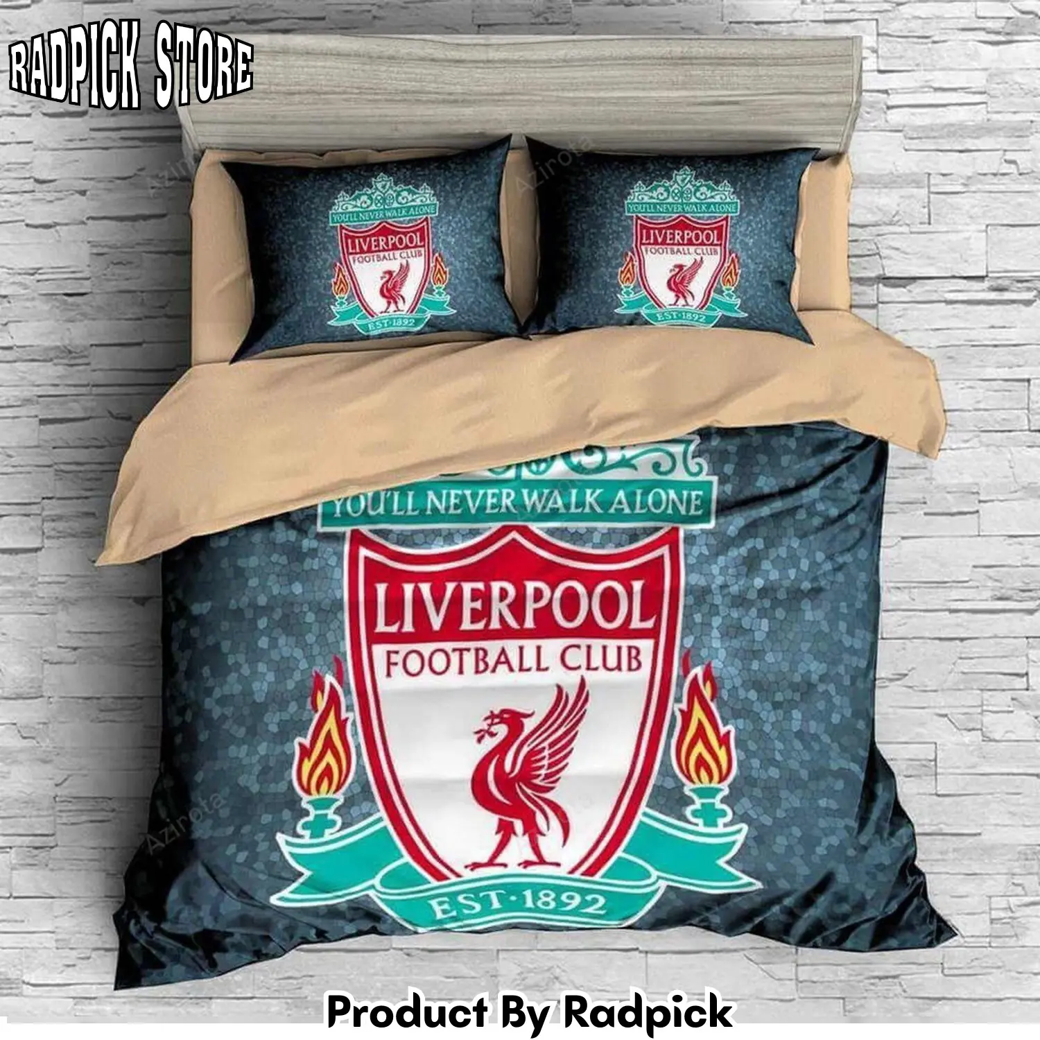 Radpick 3d liverpool football club logo soccer bedding set rp3278962